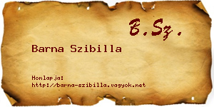 Barna Szibilla névjegykártya